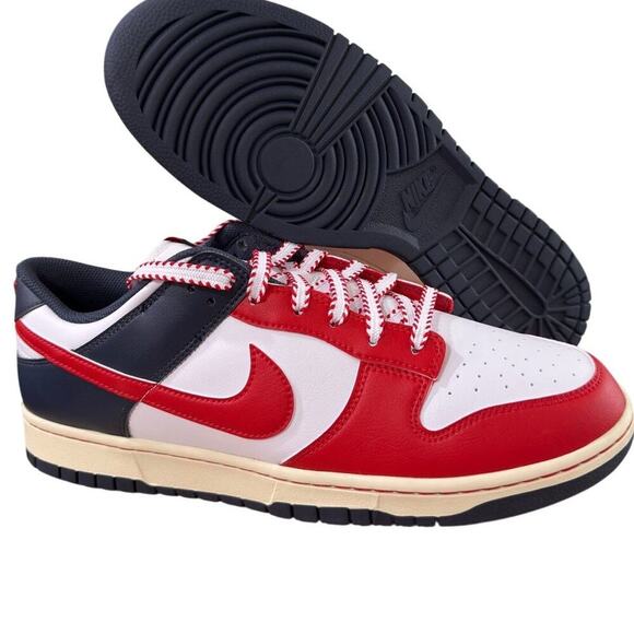 NEW Nike Dunks Boston Red Sox Retro Low Tops Color: Red, White, Blue (13) main image 4